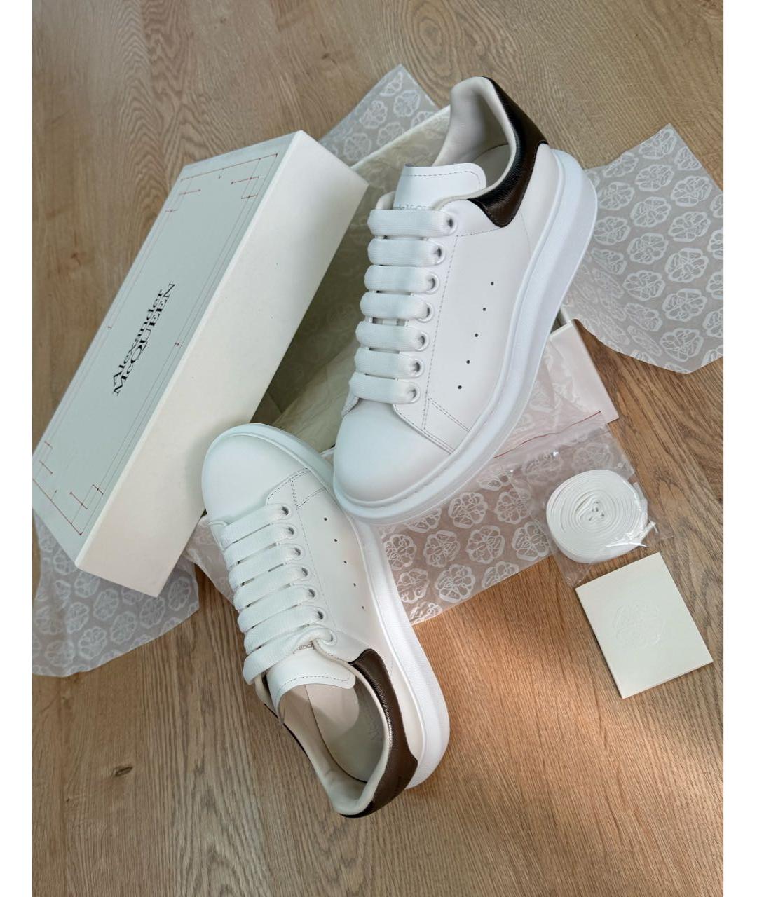 ALEXANDER MCQUEEN Белые кожаные кеды, фото 6