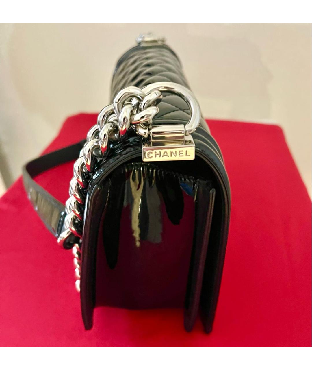 CHANEL Черная кожаная сумка через плечо, фото 4