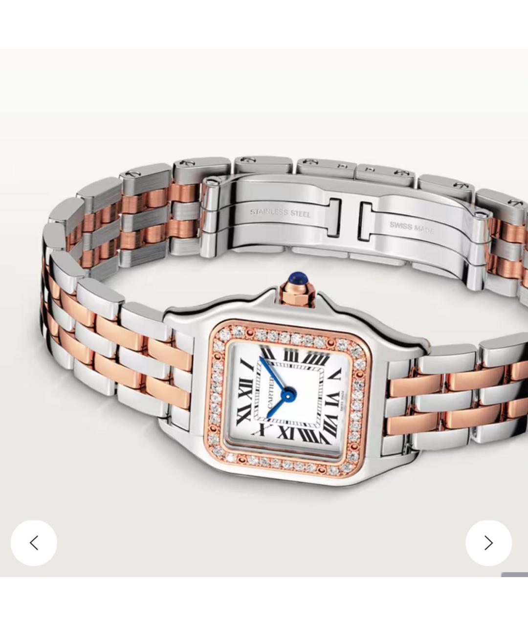 CARTIER Розовые часы из розового золота, фото 4