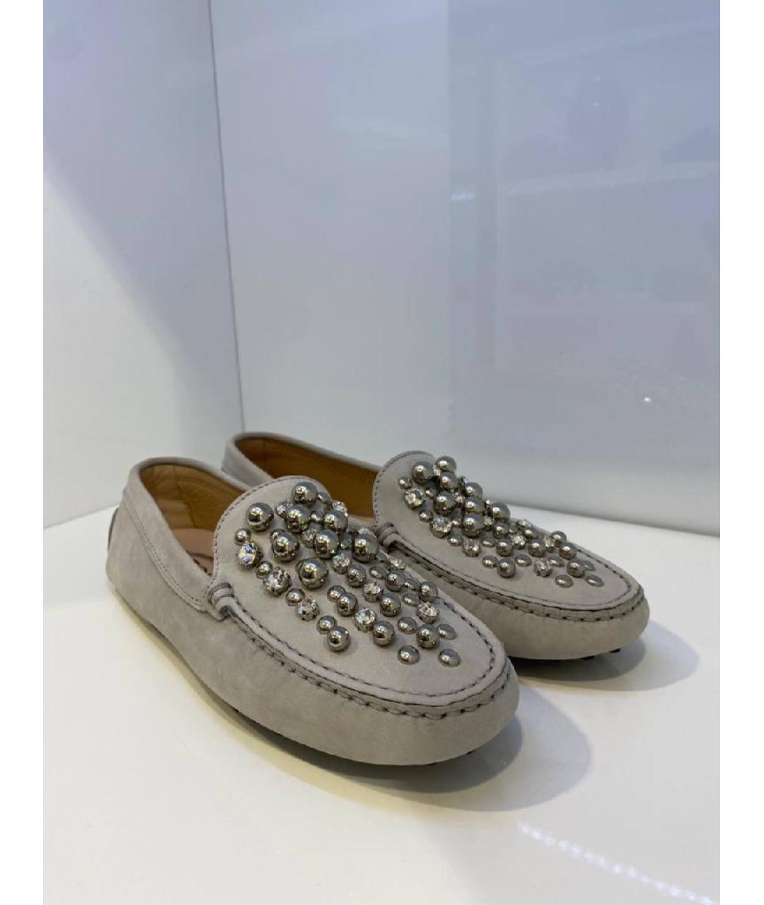 TOD'S Серые мокасины, фото 3