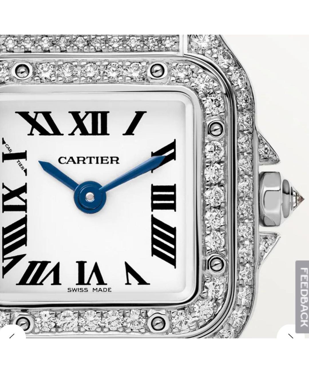 CARTIER Серебряные часы из белого золота, фото 2