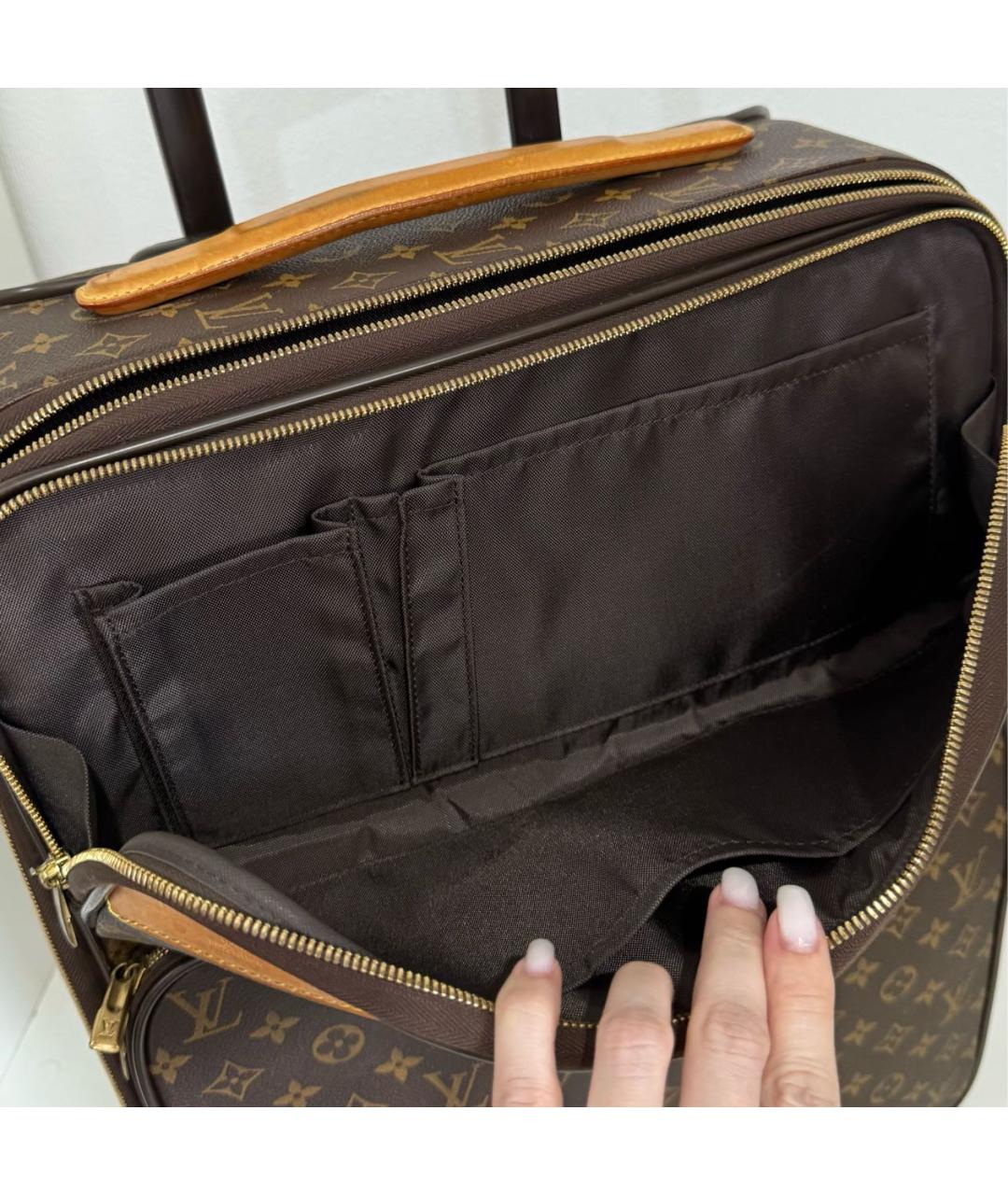 LOUIS VUITTON Коричневый чемодан, фото 5