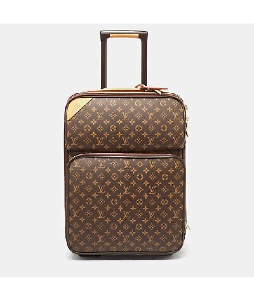 LOUIS VUITTON Коричневый чемодан, фото 9