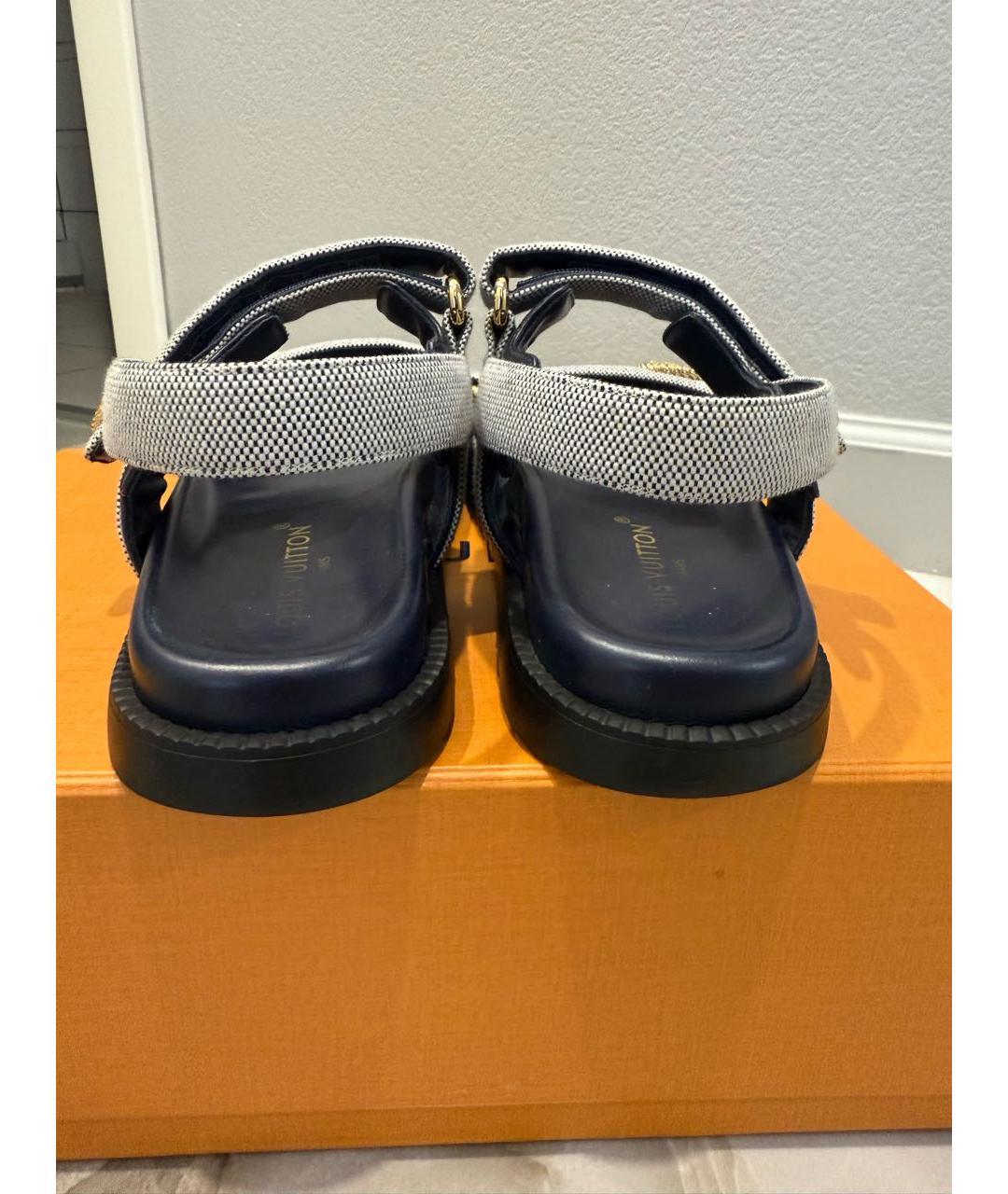LOUIS VUITTON Синие сандалии, фото 7
