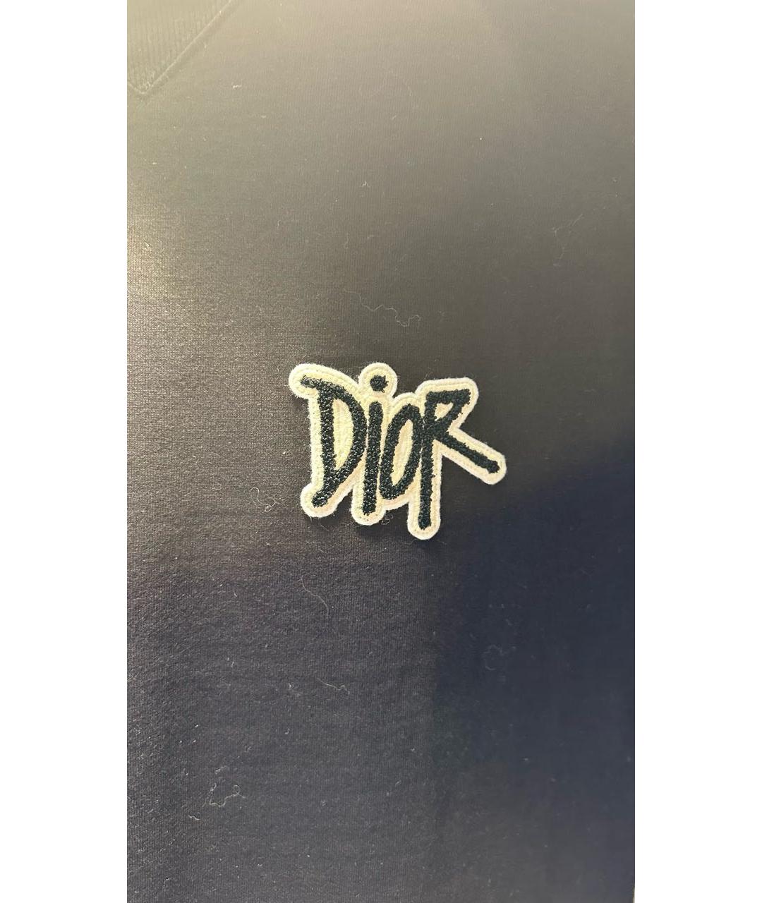 CHRISTIAN DIOR Черная хлопковая футболка, фото 4