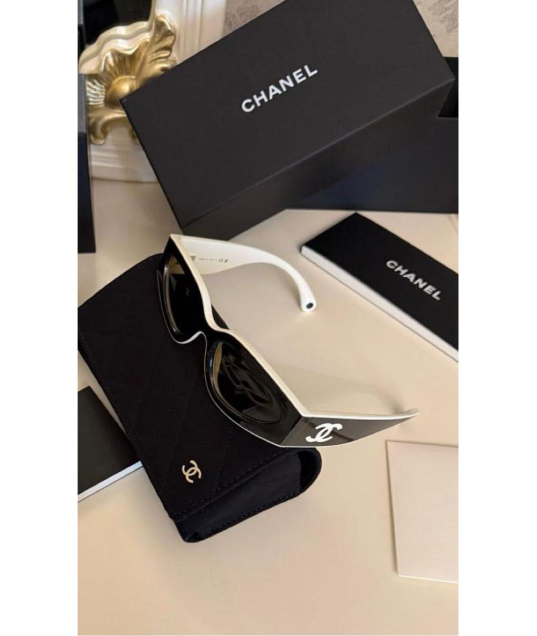 CHANEL Черные пластиковые солнцезащитные очки, фото 5