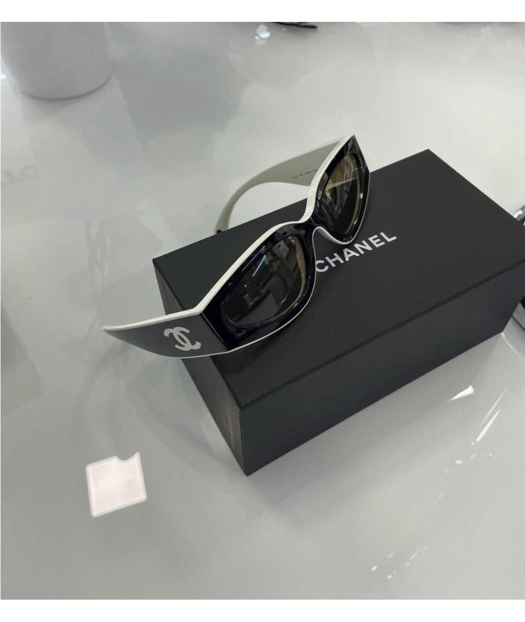 CHANEL Черные пластиковые солнцезащитные очки, фото 4