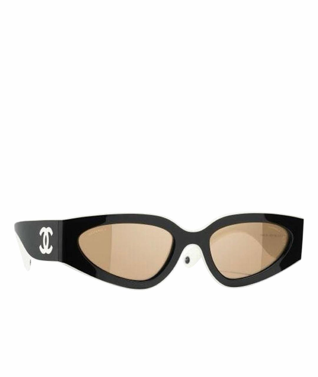 CHANEL Черные пластиковые солнцезащитные очки, фото 1