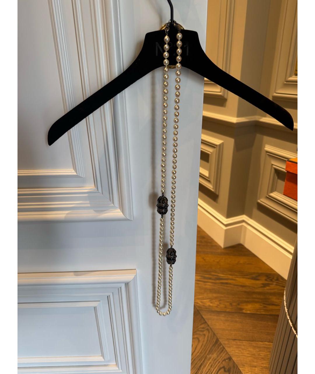 CHANEL Белое жемчужное колье, фото 5