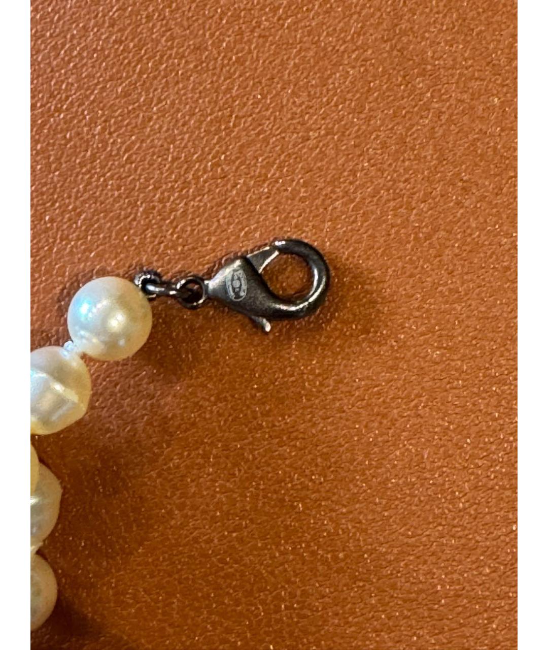 CHANEL Белое жемчужное колье, фото 4
