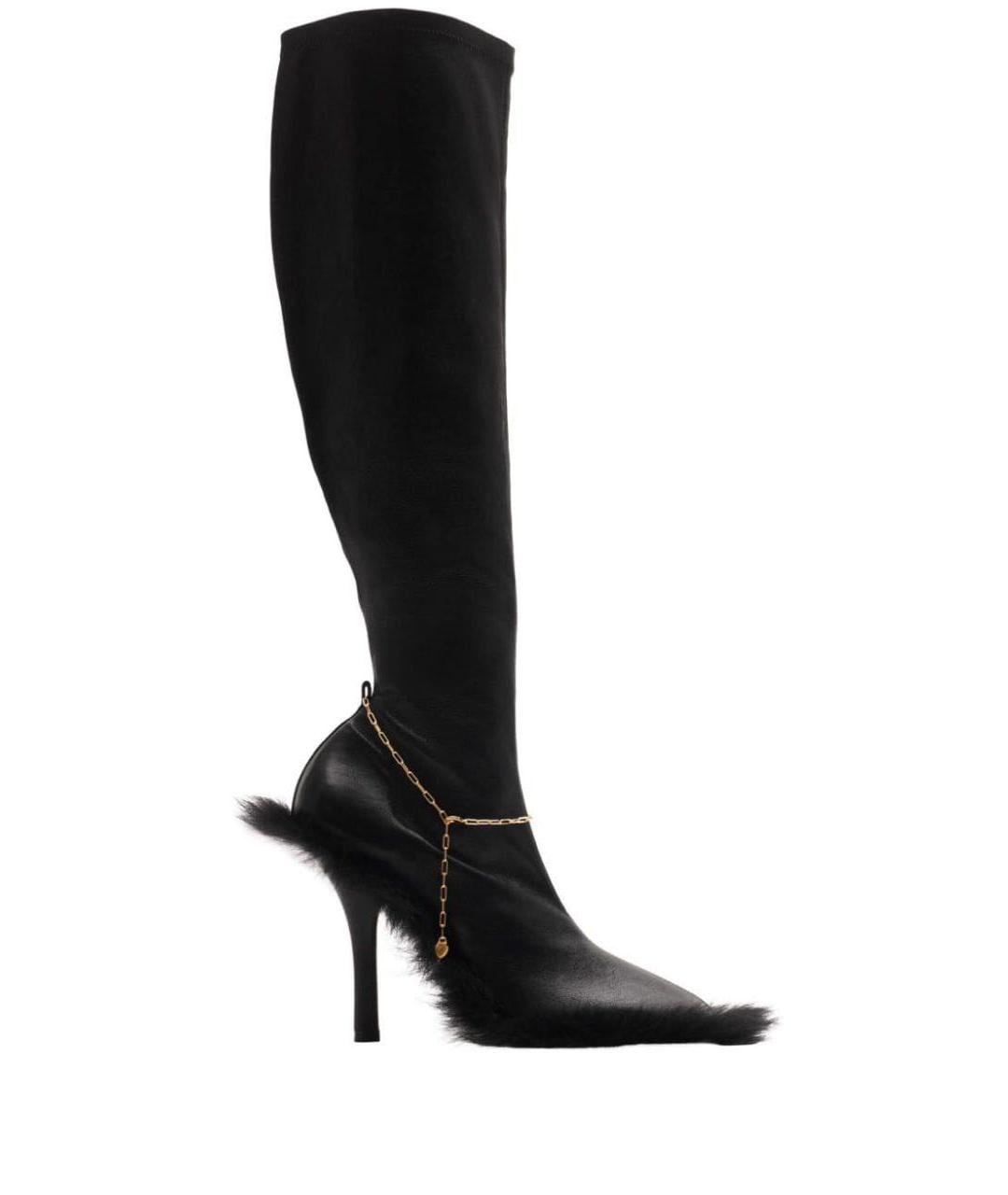 BURBERRY Черные кожаные сапоги, фото 7