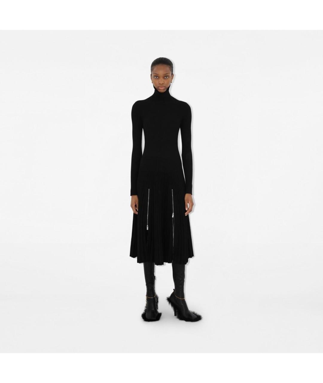 BURBERRY Черные кожаные сапоги, фото 4
