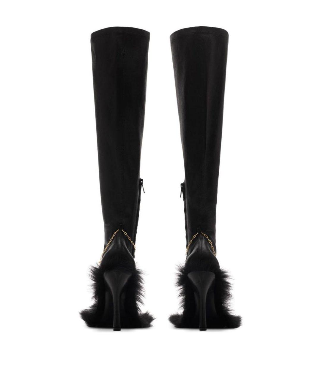 BURBERRY Черные кожаные сапоги, фото 5