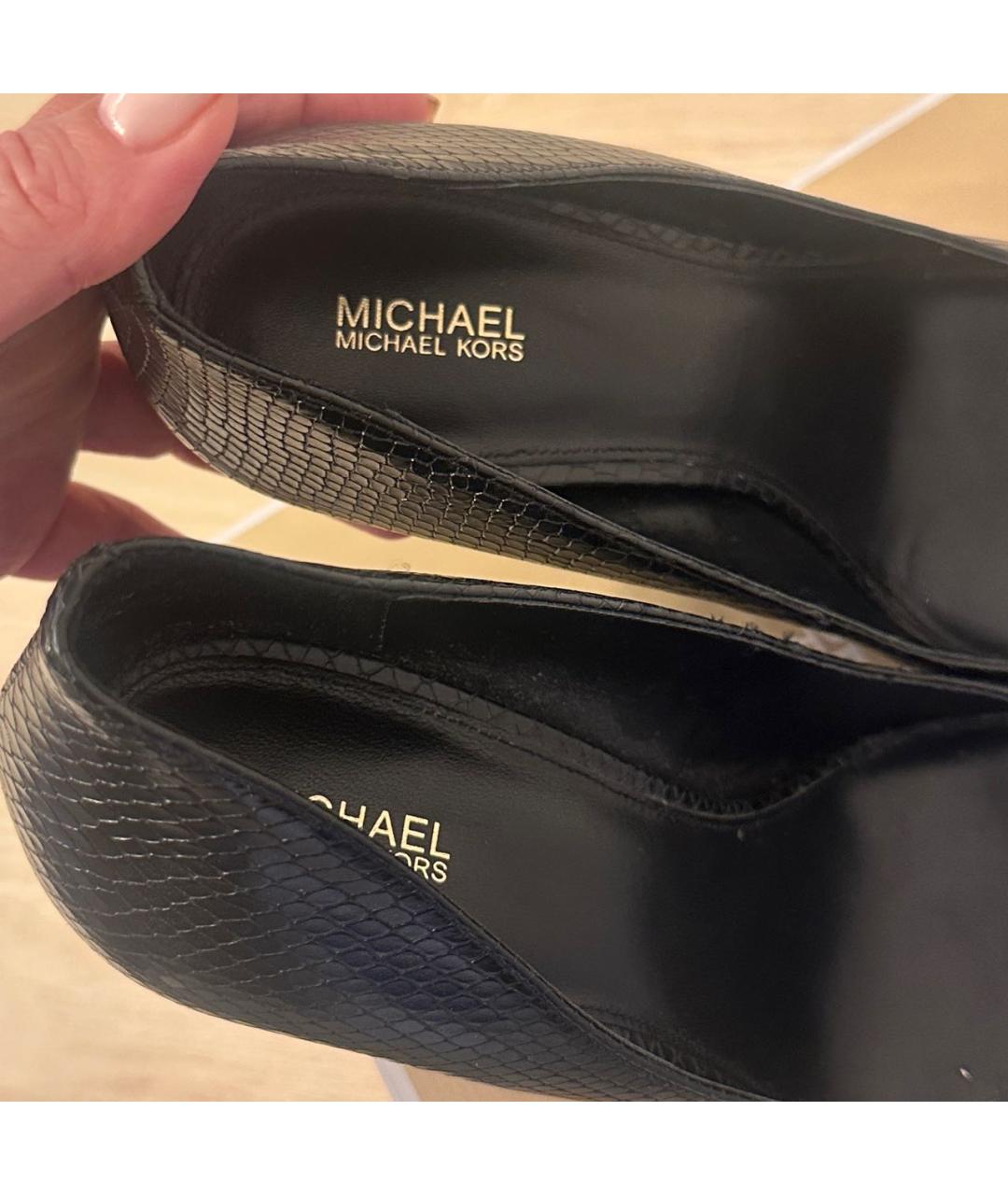 MICHAEL KORS Черные кожаные туфли, фото 7