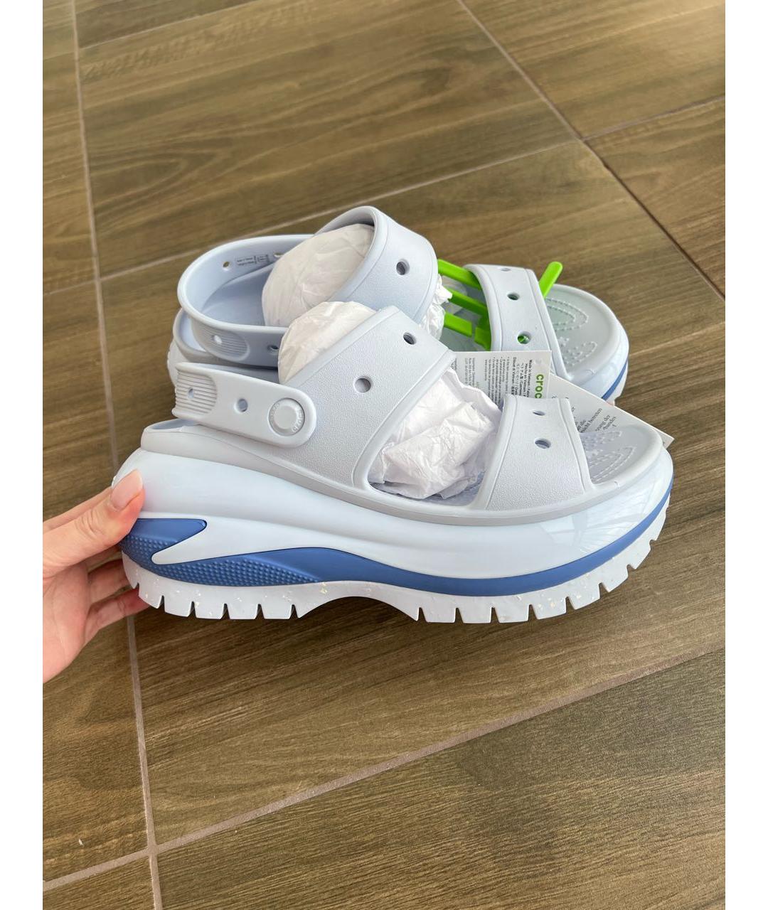 CROCS Голубые резиновые сандалии, фото 6