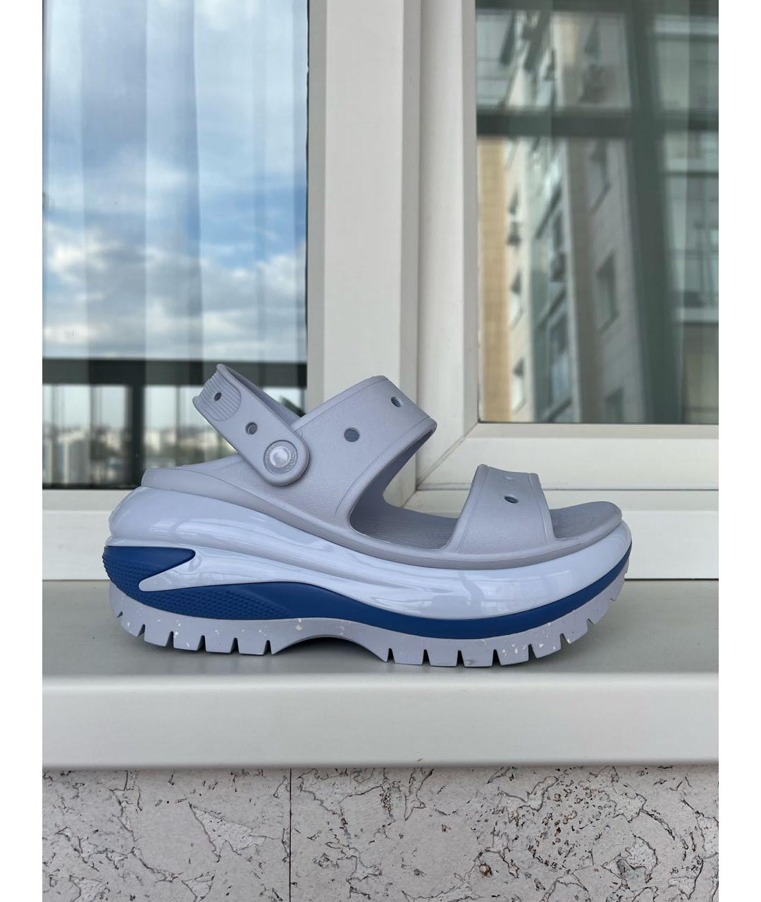 CROCS Голубые резиновые сандалии, фото 9