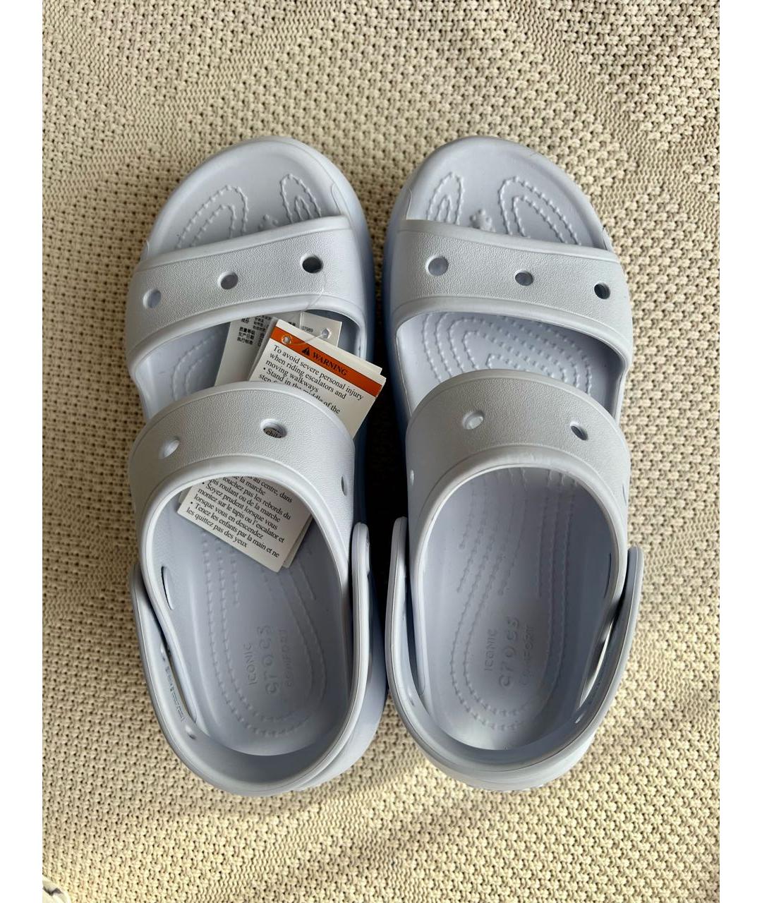 CROCS Голубые резиновые сандалии, фото 3