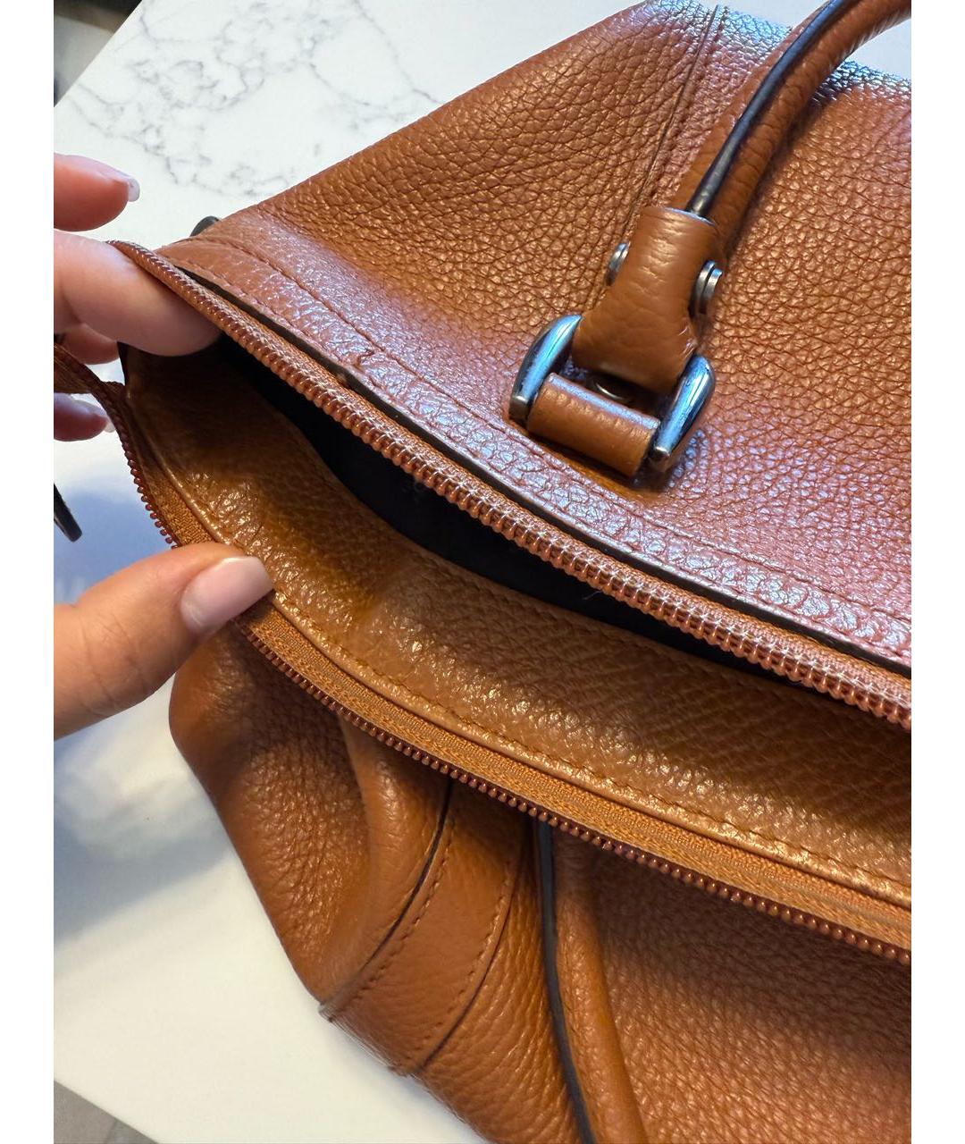 GUCCI Коричневая кожаная сумка через плечо, фото 3