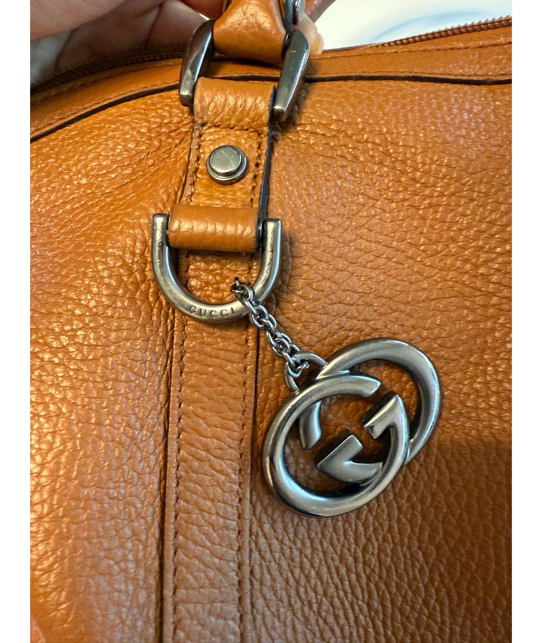 GUCCI Коричневая кожаная сумка через плечо, фото 2