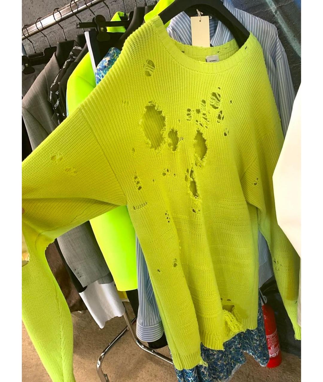 VETEMENTS Салатовый шерстяной джемпер / свитер, фото 5