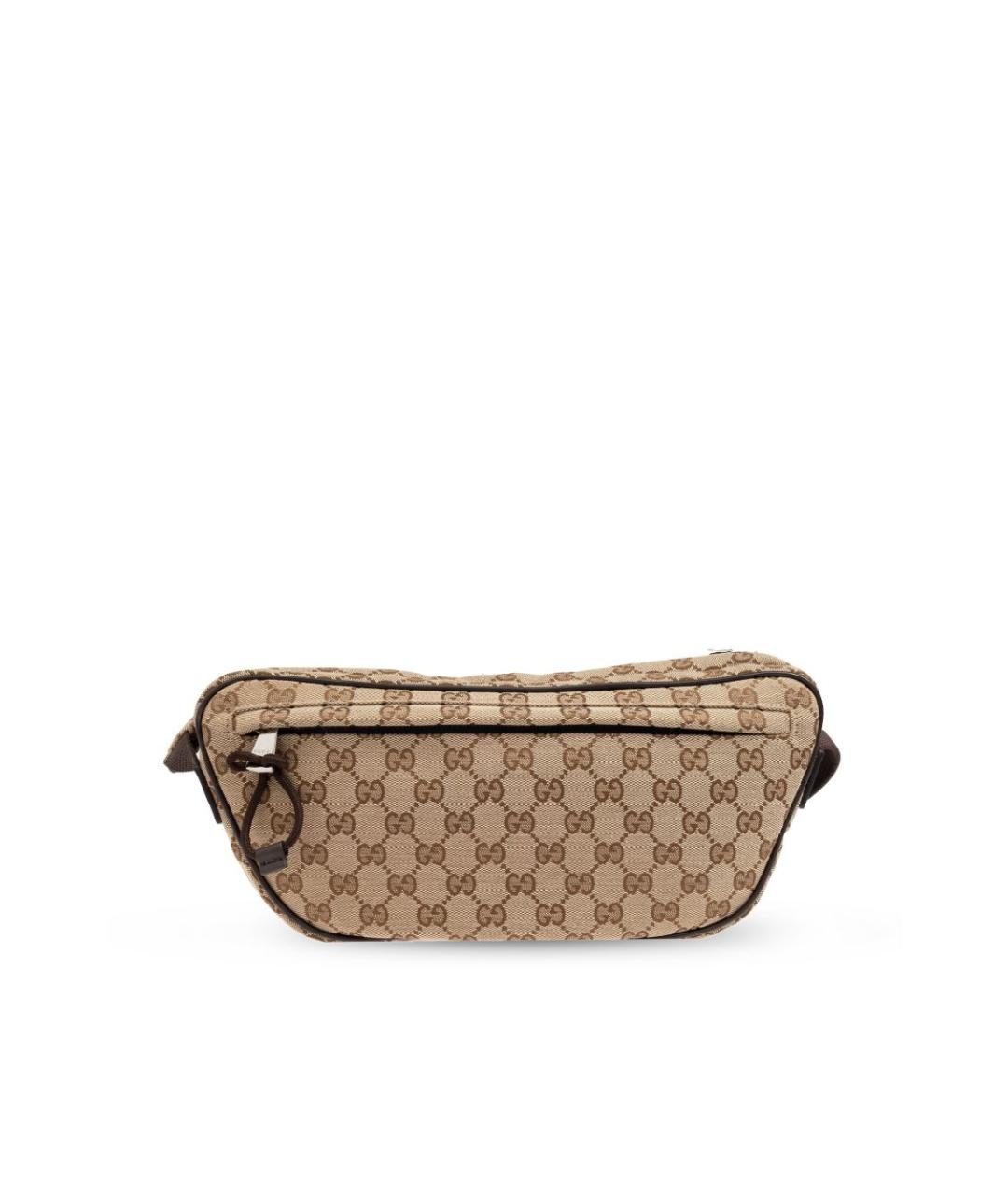 GUCCI Бежевая тканевая сумка на плечо, фото 3