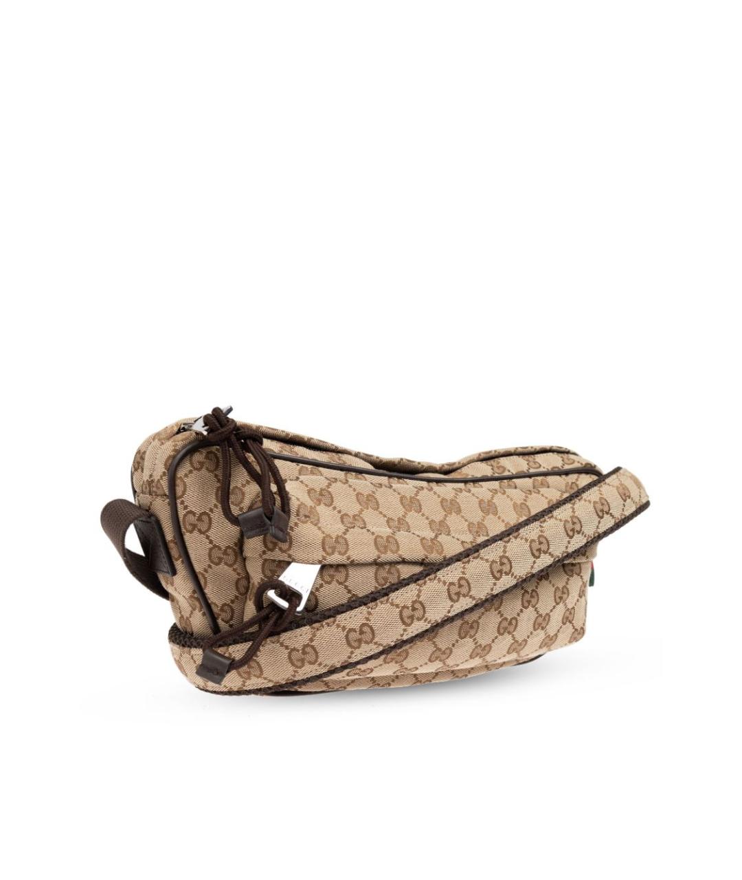 GUCCI Бежевая тканевая сумка на плечо, фото 5