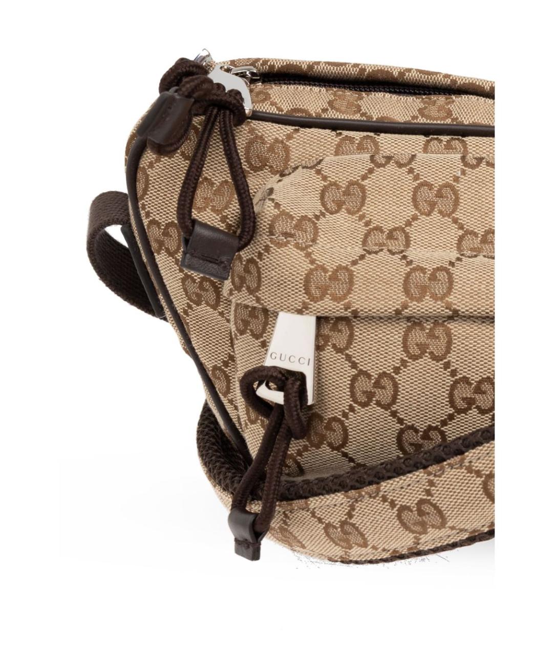 GUCCI Бежевая тканевая сумка на плечо, фото 2