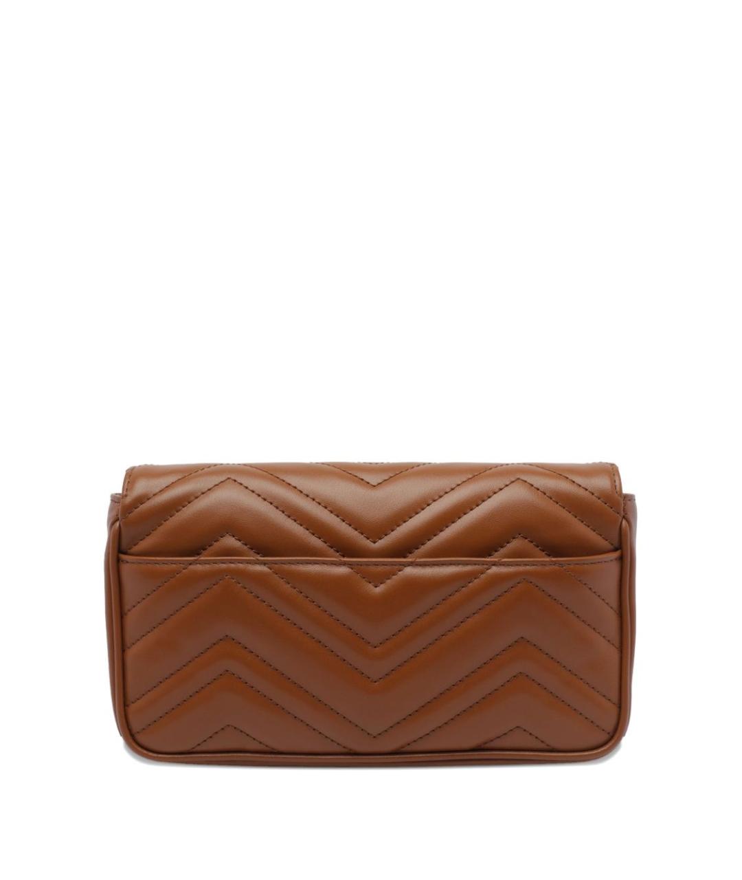 GUCCI Коричневая кожаная сумка через плечо, фото 2