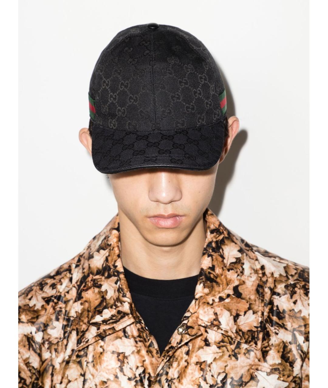 GUCCI Черная синтетическая кепка/бейсболка, фото 3