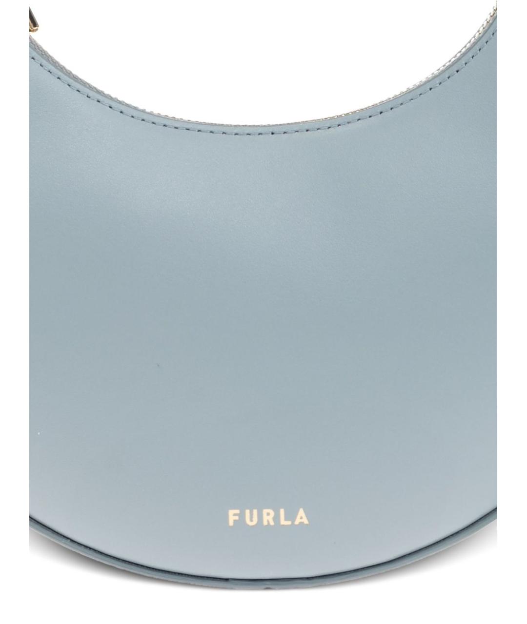 FURLA Голубая кожаная сумка через плечо, фото 5