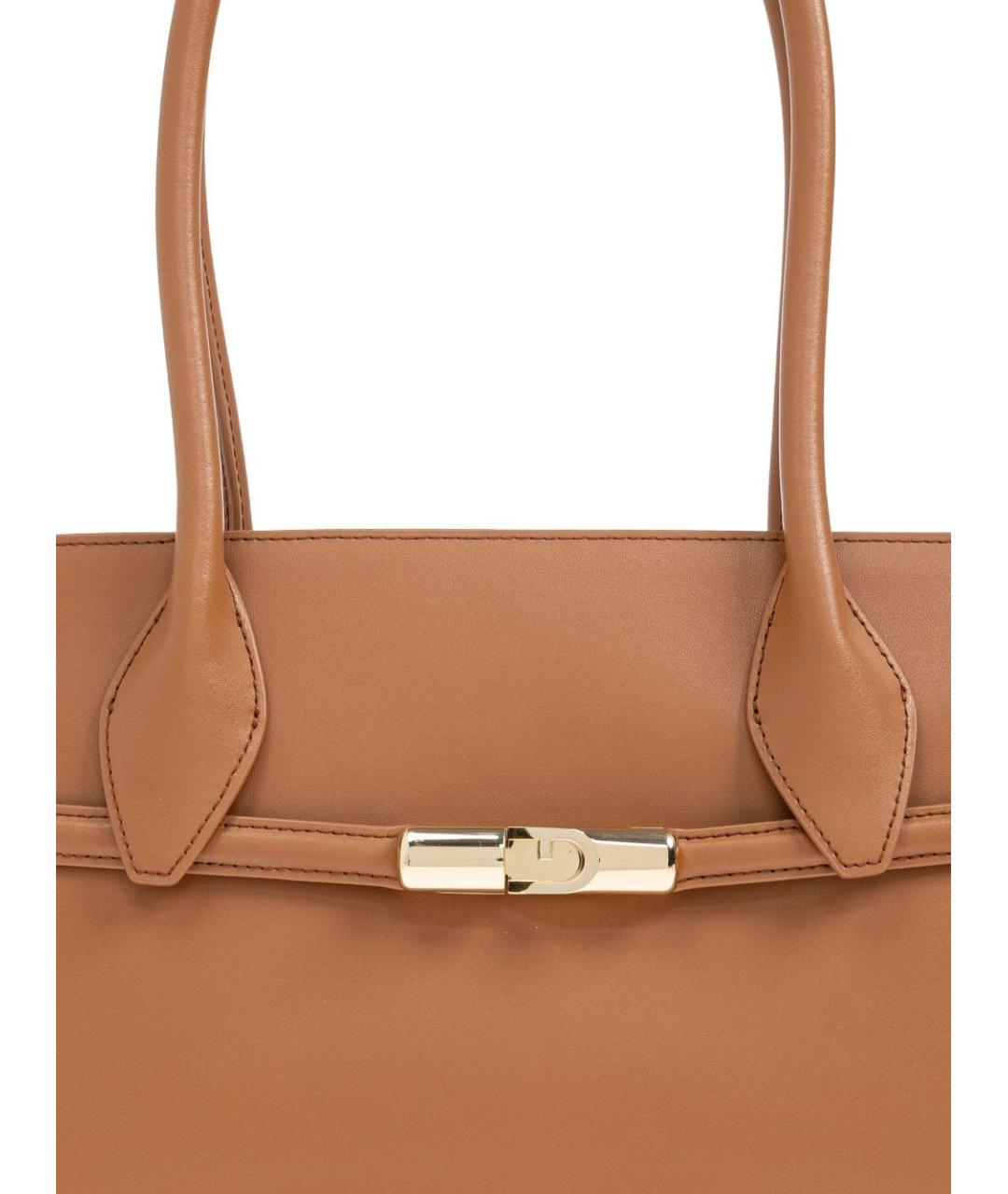 FURLA Бежевая кожаная сумка тоут, фото 3