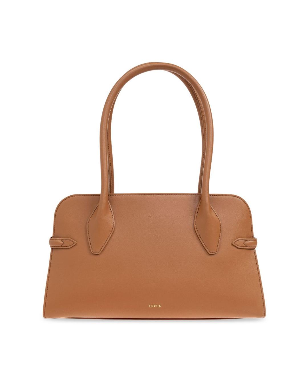 FURLA Бежевая кожаная сумка тоут, фото 5