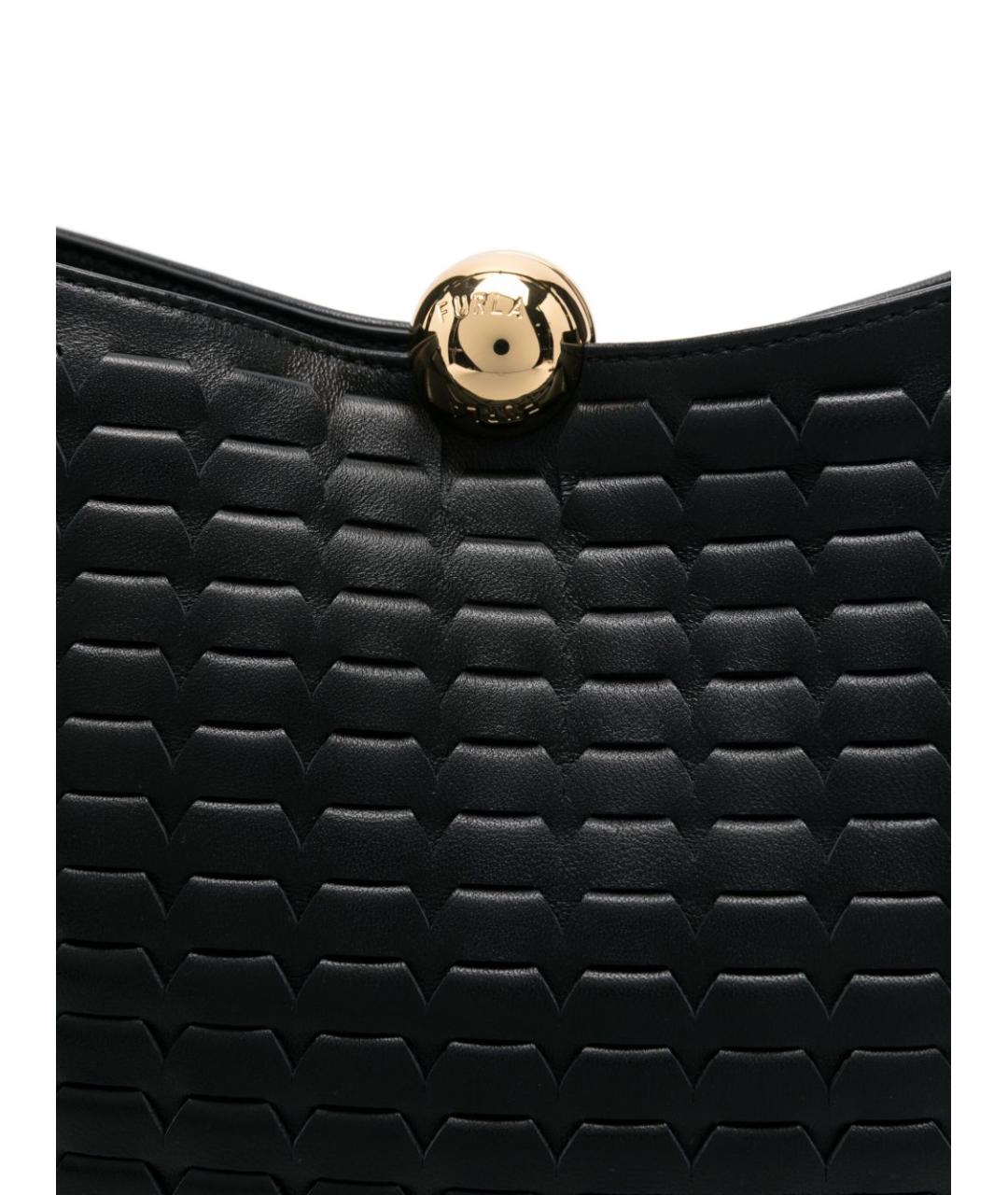 FURLA Черная кожаная сумка через плечо, фото 2