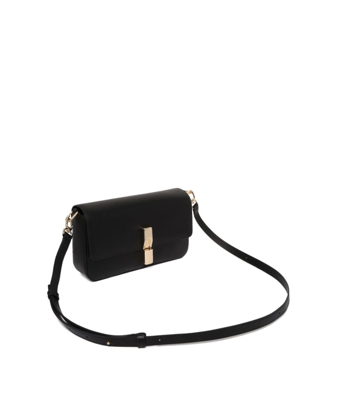 FURLA Черная кожаная сумка через плечо, фото 4