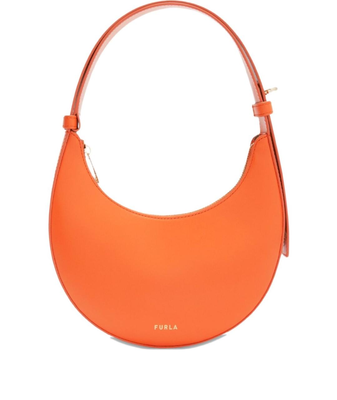 FURLA Оранжевая кожаная сумка через плечо, фото 1