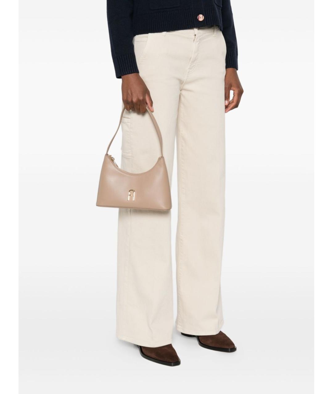 FURLA Розовая кожаная сумка через плечо, фото 3