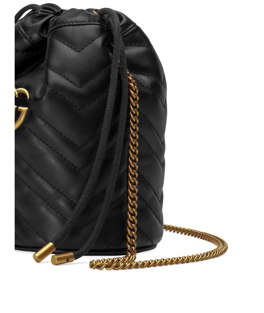 GUCCI Черная кожаная сумка через плечо, фото 8