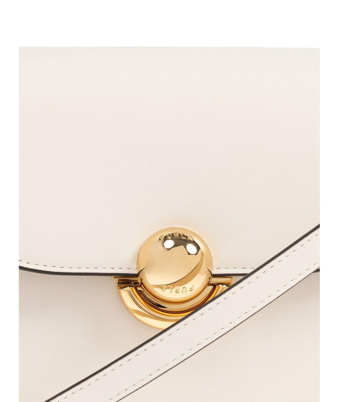 FURLA Белая кожаная сумка через плечо, фото 3