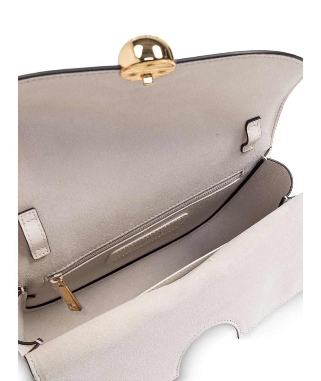 FURLA Белая кожаная сумка через плечо, фото 5