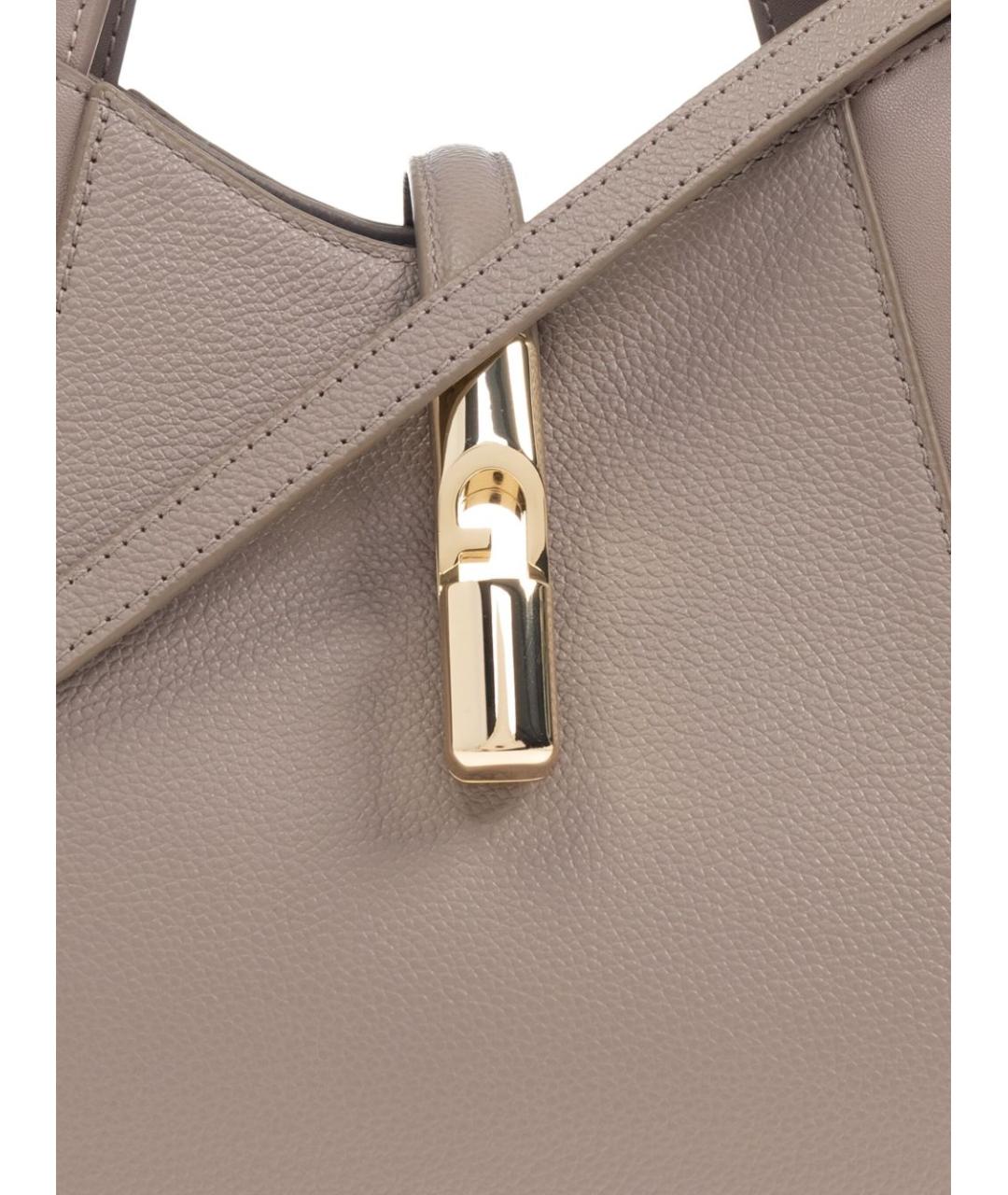 FURLA Бежевая кожаная сумка тоут, фото 2