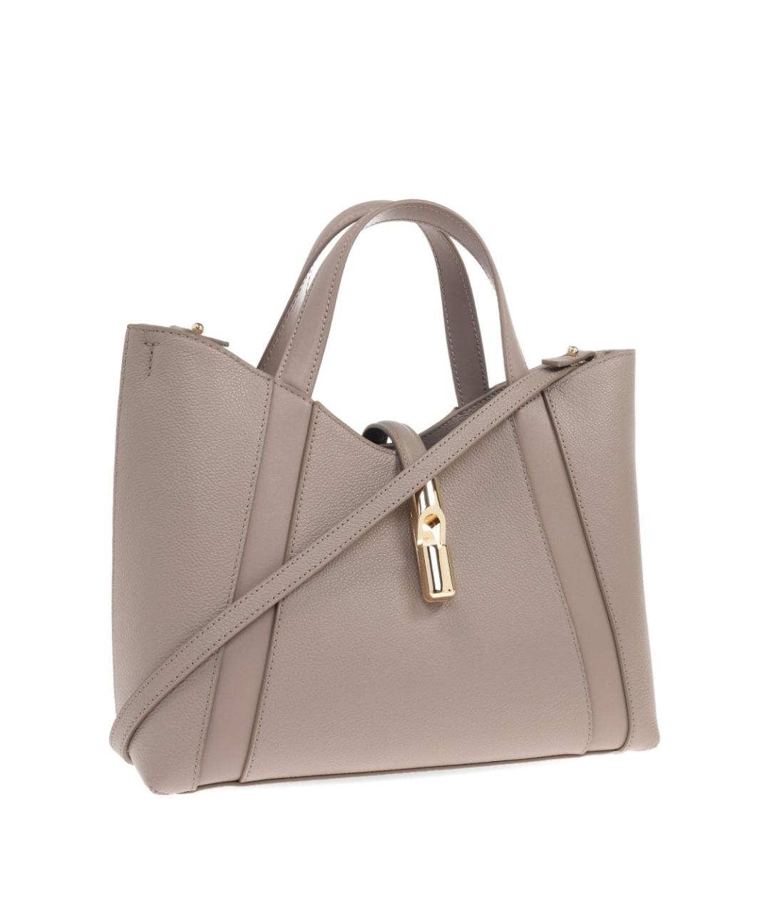 FURLA Бежевая кожаная сумка тоут, фото 4