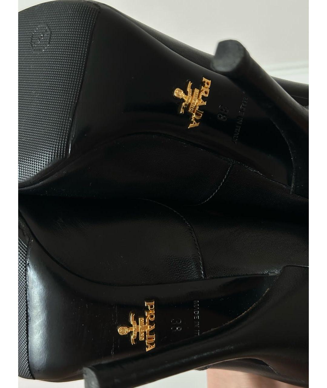 PRADA Черные кожаные туфли, фото 6