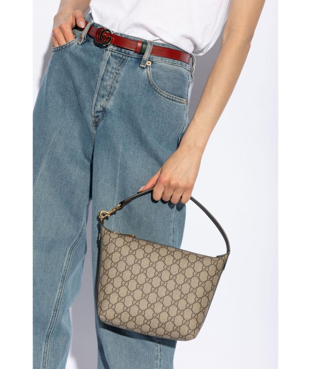 GUCCI Бежевая сумка с короткими ручками, фото 2