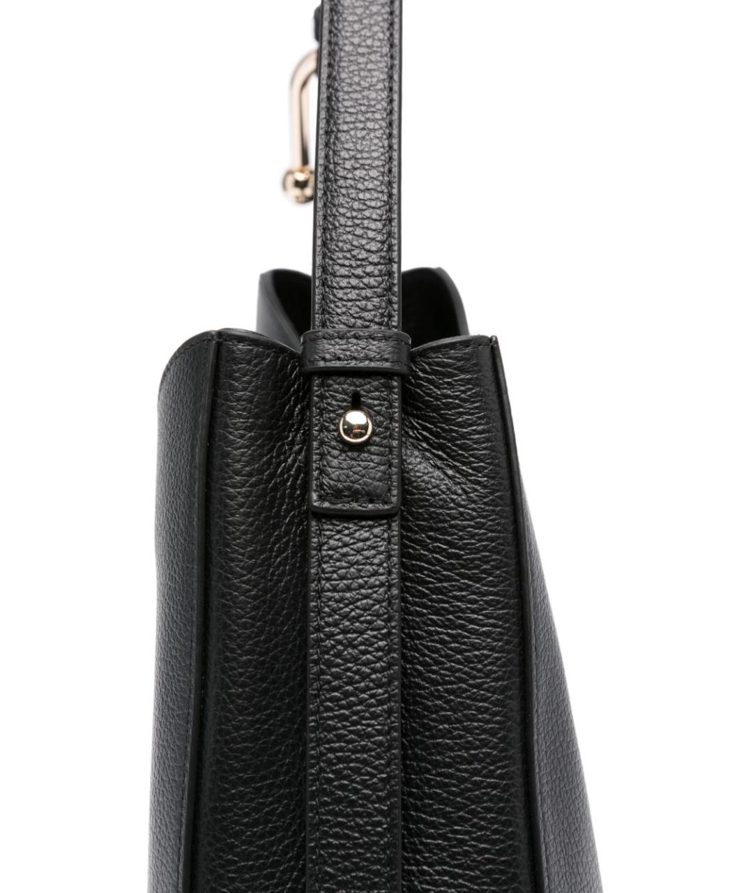 FURLA Черная кожаная сумка через плечо, фото 5