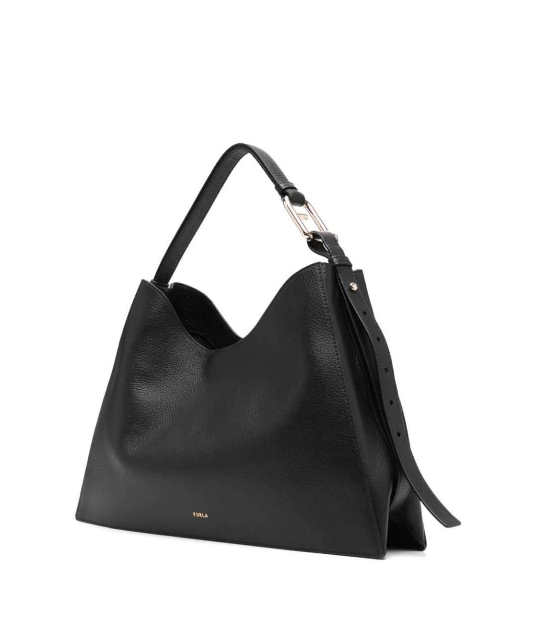 FURLA Черная кожаная сумка через плечо, фото 3