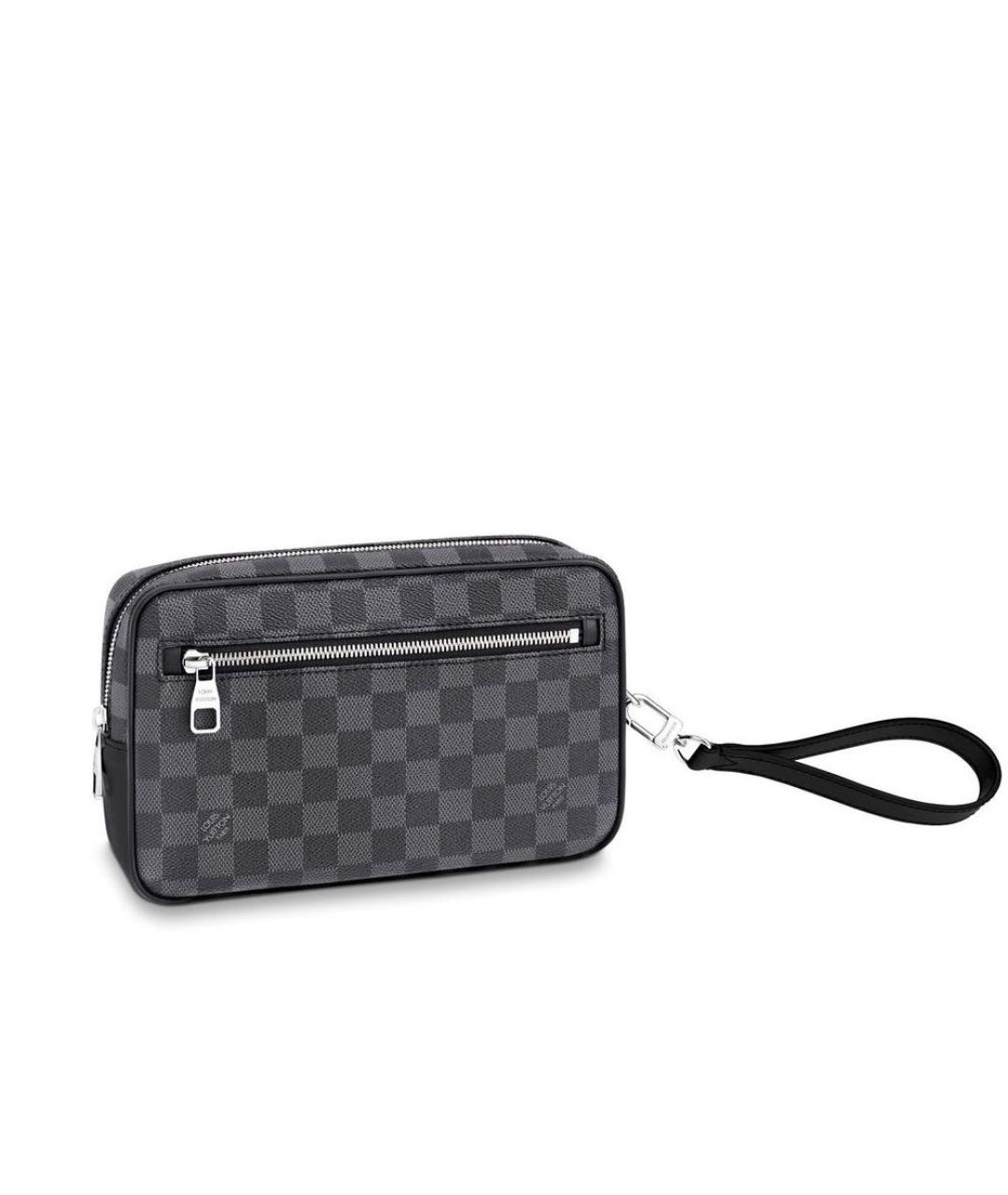 LOUIS VUITTON Антрацитовая барсетка, фото 7