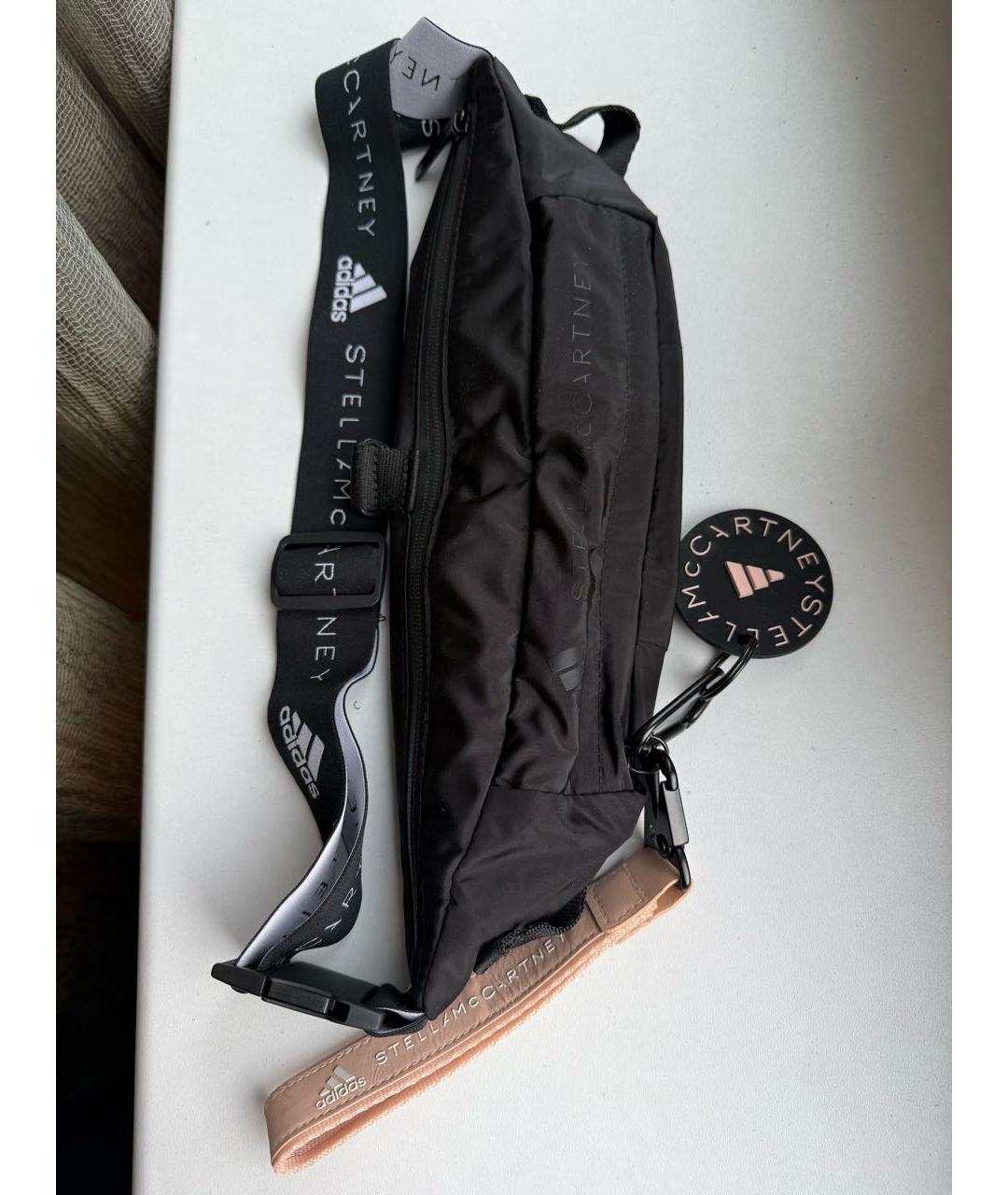 ADIDAS BY STELLA MCCARTNEY Черная тканевая поясная сумка, фото 2