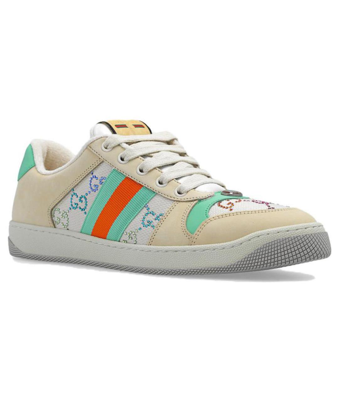 GUCCI Бежевые кеды, фото 3