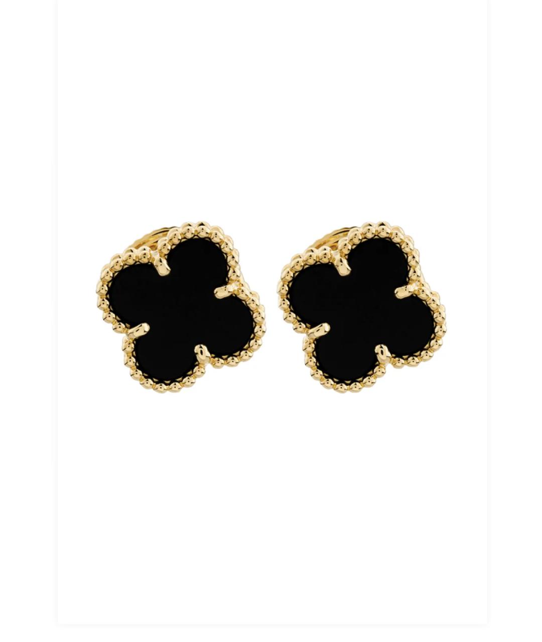 VAN CLEEF & ARPELS Черные серьги из желтого золота, фото 3
