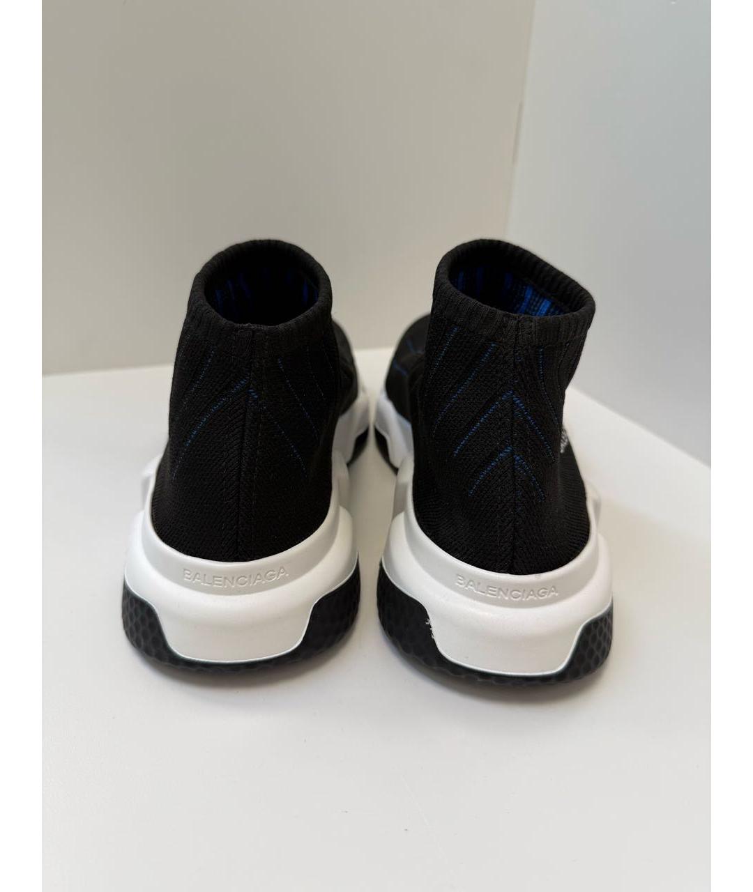 BALENCIAGA Черные текстильные высокие кроссовки / кеды, фото 3